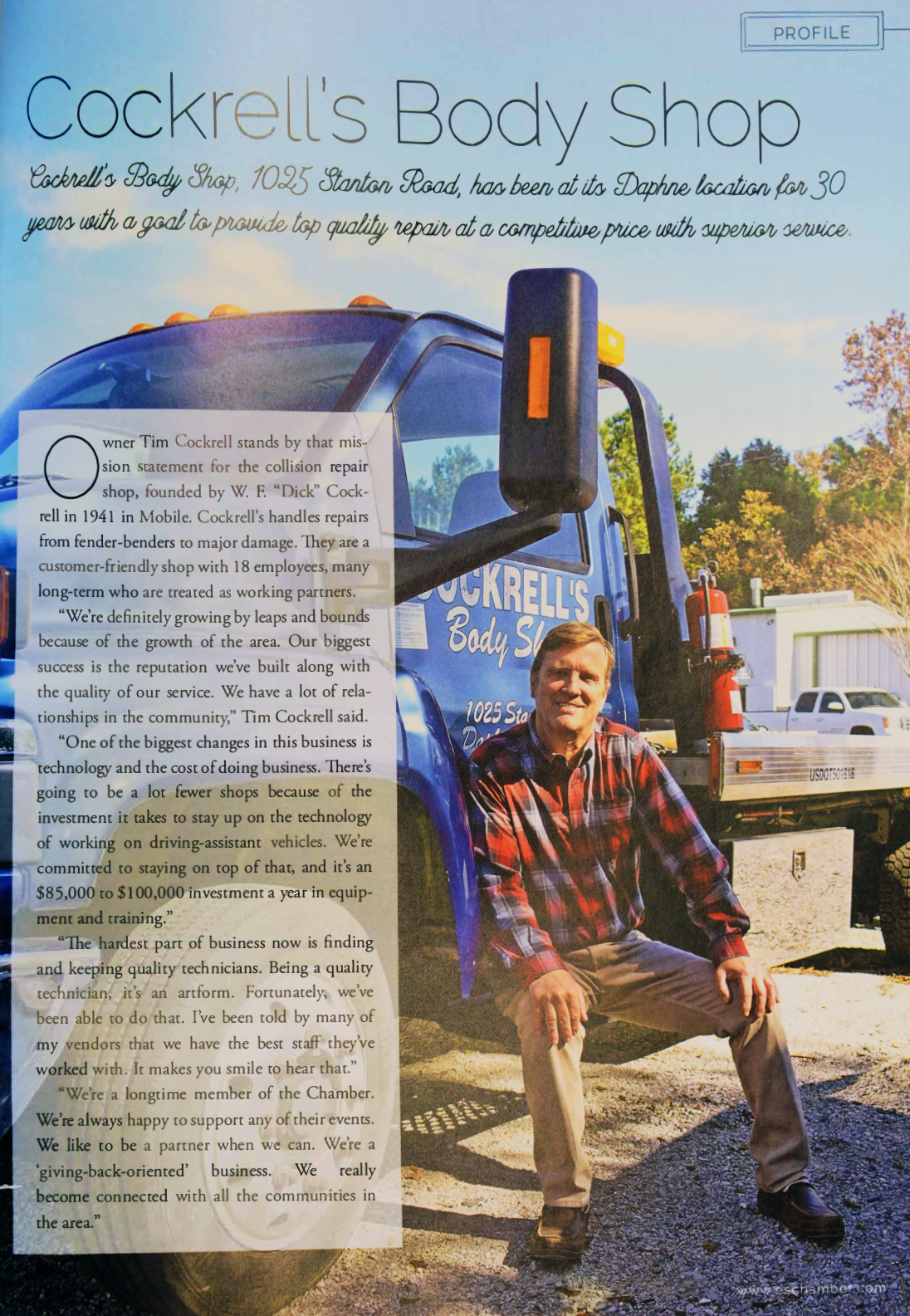 Cockrell's Auto Body Magazine Article 